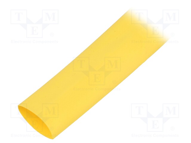 Heat shrink sleeve; thin walled; 3: 1; 12mm; L: 30m; yellow