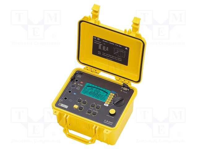 Megaohm meter; LCD,with a backlit; 10kΩ-10TΩ; VAC: 1÷5100V; IP53