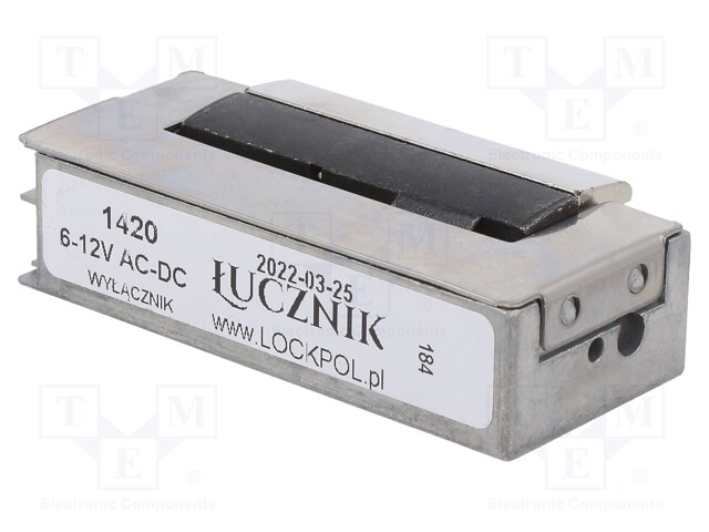 Electromagnetic lock; 6÷12VDC; with switch; 6÷12VAC