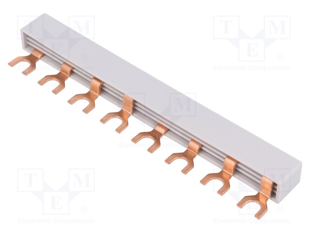 Busbar; 10mm2; Poles: 4; Urated: 240/415V; Usurge rated: 4kV; fork