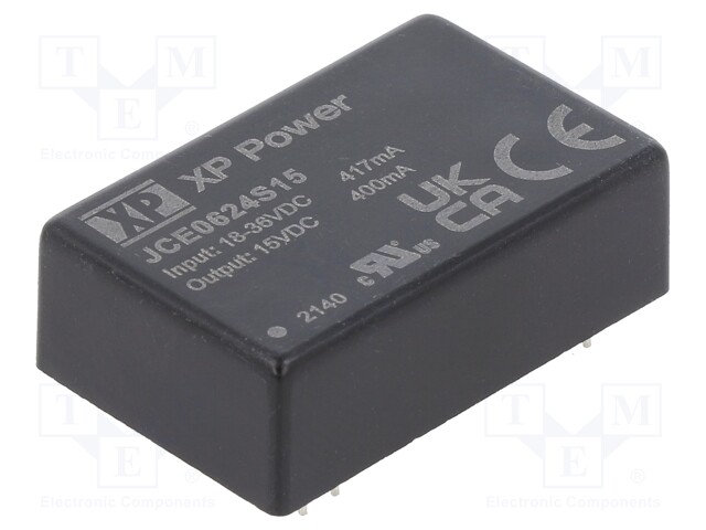 Converter: DC/DC; 6W; 15VDC; OUT: 1