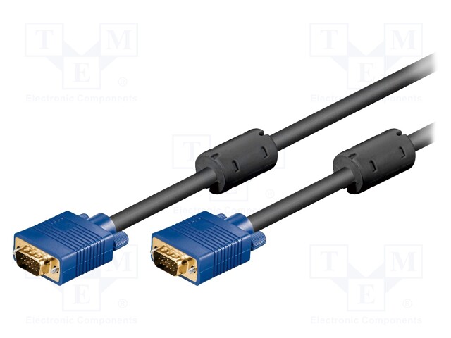 Cable; D-Sub 15pin HD plug,both sides; 5m; Colour: black