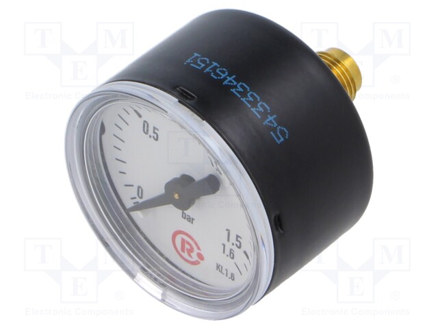 Vacuum gauge; -1÷0bar; 40mm; non-aggressive liquids,inert gases