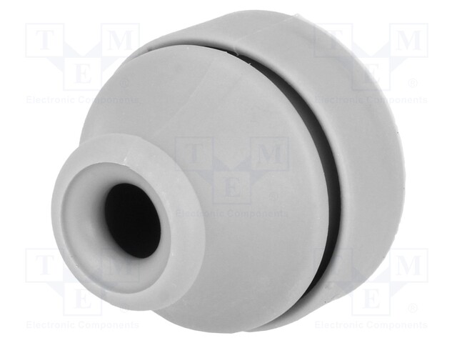 Grommet; Ømount.hole: 16mm; TPE (thermoplastic elastomer); grey