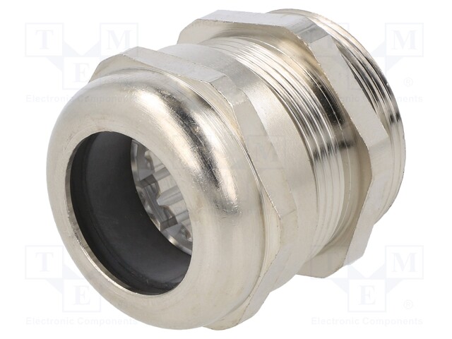 Cable gland; PG29; Mat: brass; Body plating: nickel