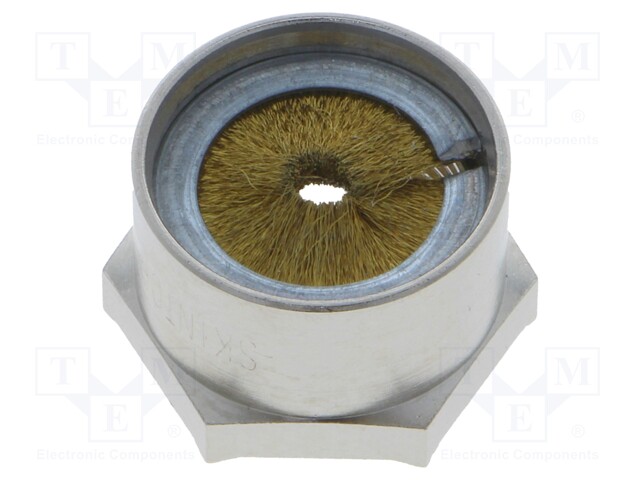 Nut; with earthing; M20; brass; nickel; 24mm; -70÷200°C; Pitch: 1,5