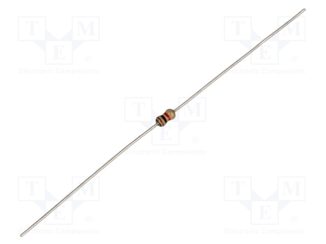 Resistor: carbon film; THT; 1kΩ; 0.125W; ±5%; Ø1.85x3.5mm; axial