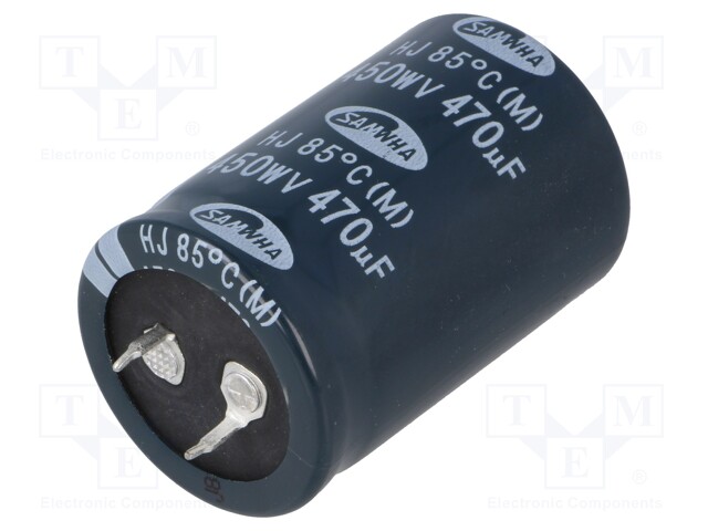 Capacitor: electrolytic; SNAP-IN; 470uF; 450VDC; Ø30x45mm; ±20%