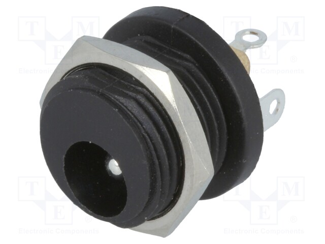 Socket; DC supply; male; 5,5/2,5mm; 5.5mm; 2.5mm; soldering