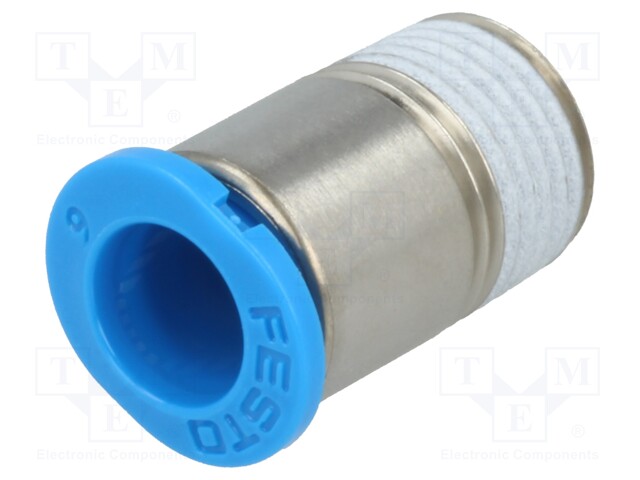 Push-in fitting; threaded,straight; R 1/8"; outside; -0.95÷6bar