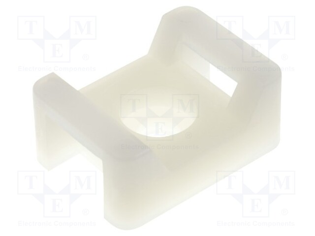 Cable tie holder; polyamide; natural; Tie width: 9.2mm; Ht: 9.6mm