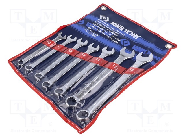 Wrenches set; combination spanner; Pcs: 7