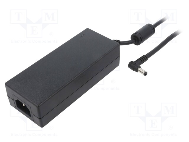 Power supply: switched-mode; 48VDC; 2.1A; Out: 5,5/2,1; 100W; 89%