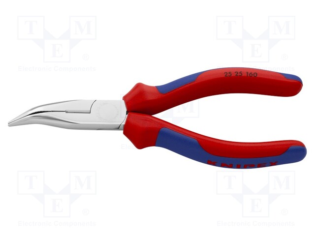 Pliers; cutting,half-rounded nose,universal; 160mm