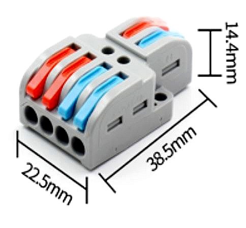 Installation quick splitter; 2 to 4 wires; spring clamp; 0.08÷2.5mm2; 400V; 32A