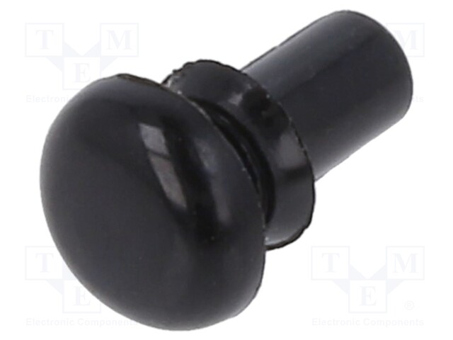 Rivet; polyamide; Rivet diam: 1.9mm; L.rivet: 3.3mm; Colour: black