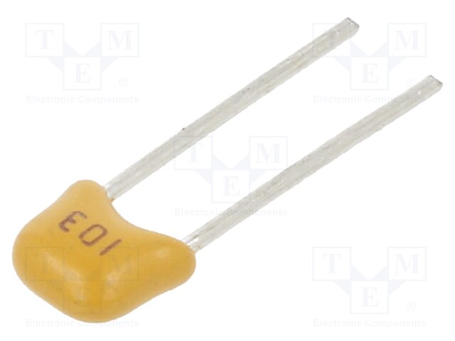 Capacitor: ceramic; 10nF; 50V; X7R; ±10%; THT; 2.54mm