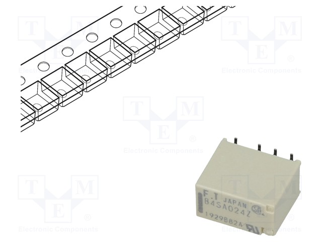 Relay: electromagnetic; DPDT; Ucoil: 24VDC; 0.3A/125VAC; 1A/30VDC