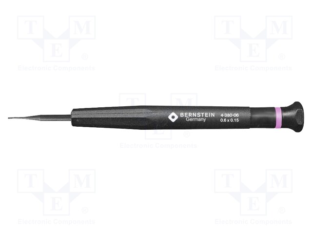 Screwdriver; slot; precision; 0,6x0,15mm; Blade length: 17mm