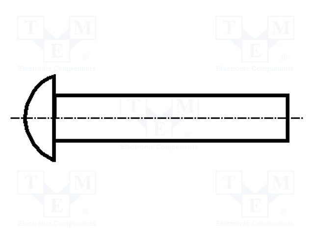 Rivet; brass; Rivet diam: 3.06mm; L.rivet: 5.5mm; Øhead: 5.5mm