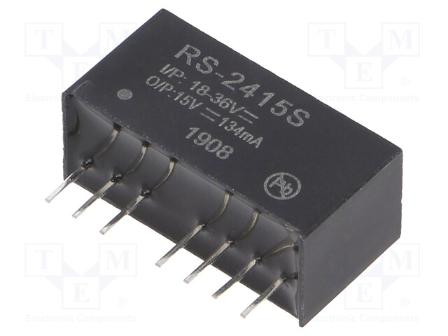 Converter: DC/DC; 2W; Uin: 18÷36V; Uout: 15VDC; Iout: 134mA; SIP8