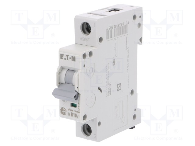 Circuit breaker; 230/400VAC; Inom: 10A; Poles: 1; DIN; Charact: B