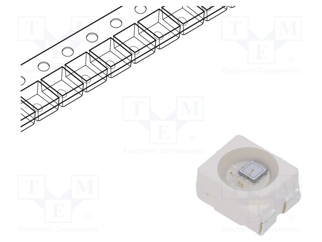 LED; SMD; 3528,PLCC4; green; 900mcd; 3.5x2.8x1.9mm; 120°; 5.5÷20V