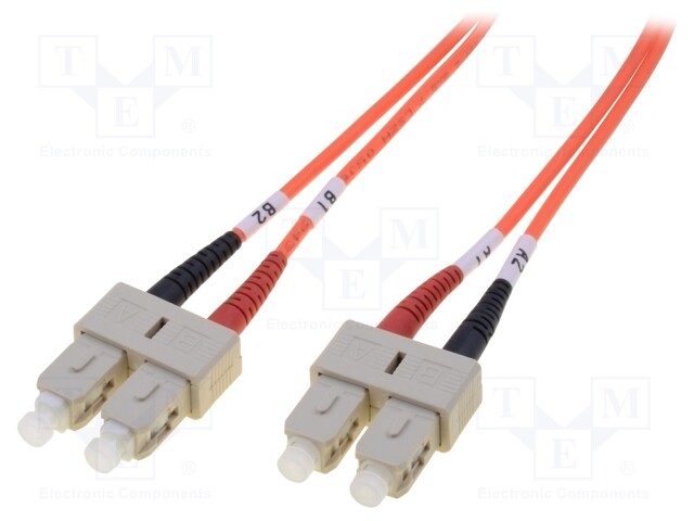 Fiber patch cord; OM2; SC/PC,both sides; 2m; LSZH; orange