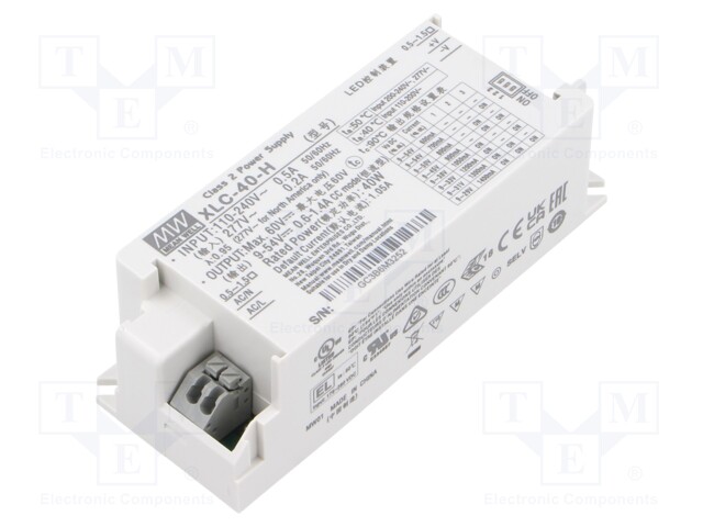 Power supply: switching; LED; 40W; XLC-40; -25÷90°C; OUT: 1