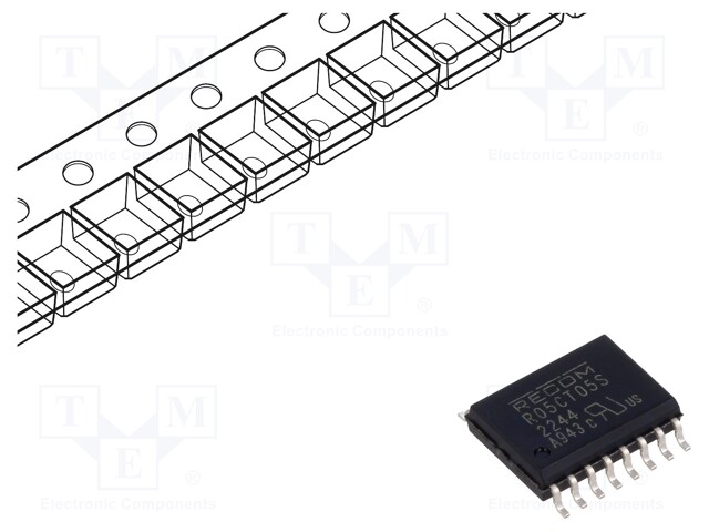 Converter: DC/DC; 500mW; Uin: 4.5÷5.5V; Uout: 3.3÷5VDC; Iout: 200mA