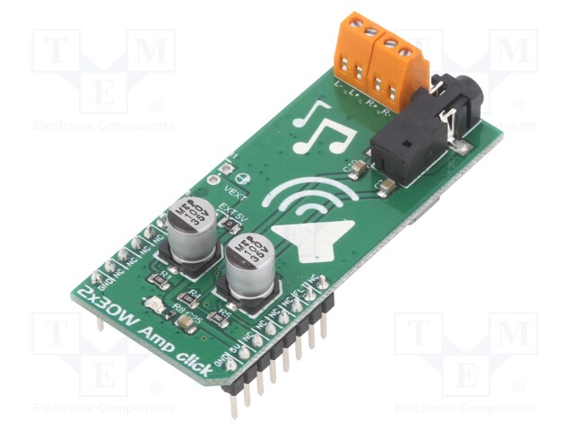 Click board; amplifier; GPIO; TPA3128; 5VDC