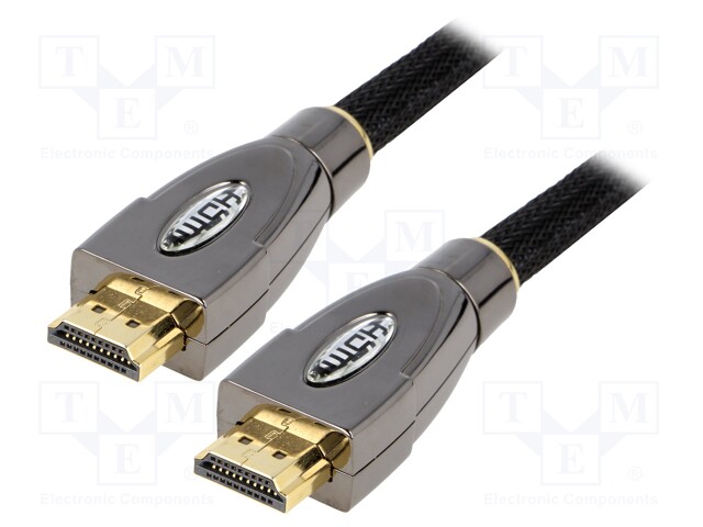 Cable; HDMI 1.4; HDMI plug,both sides; 1.8m; black