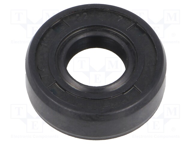 Oil seal; NBR; D: 7mm; -40÷100°C; Shore hardness: 70; Øhole: 22mm