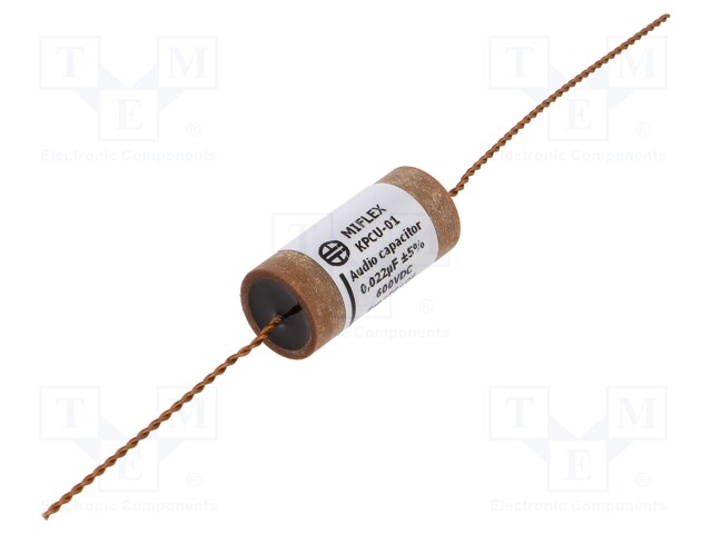 Capacitor: copper-polypropylene-paper; 0.022uF; 600VDC; ±5%