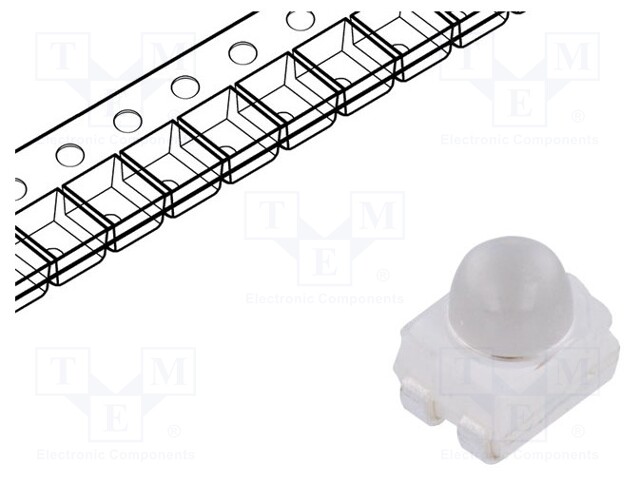 LED; SMD; 3528,PLCC4; red; 2240÷7150mcd; 3.5x2.8x3.87mm; 30°; 50mA