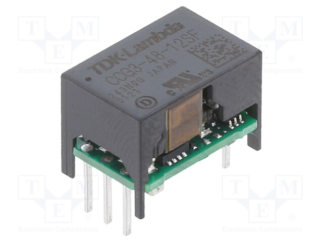 Converter: DC/DC; 3W; Uin: 18÷76V; Uout: 12VDC; Iout: 250mA; 3g; THT