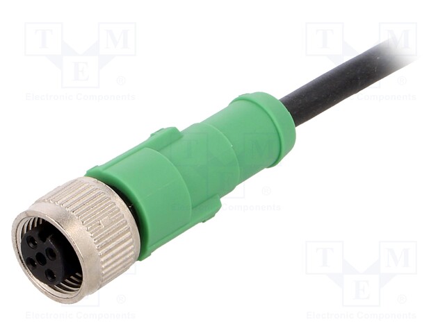 Connection lead; M12; PIN: 4; straight; 3m; plug; 250VAC; 4A; 250VDC