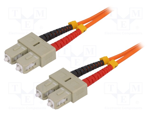 Connector: fiber optic; patchcord; multi mode duplex (MM); male