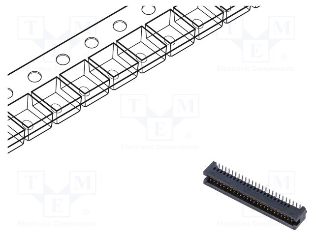 Connector: PCB to PCB; male; PIN: 50; 1.27mm; TFM; SMT; socket; 3.7A