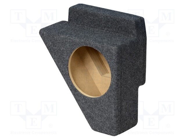 Car loudspeaker enclosure; MDF; gray melange; textil; 8l; 200mm