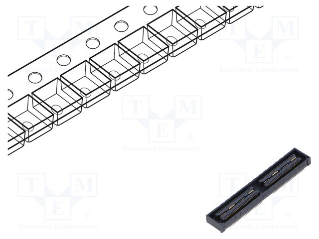 Connector: PCB to PCB; female; PIN: 120; 0.5mm; QSH; gold-plated