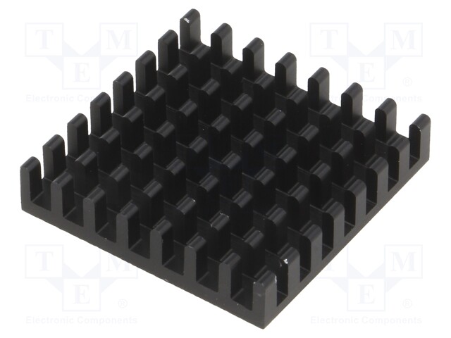 Heatsink: extruded; black; L: 29mm; W: 29mm; H: 6mm; aluminium