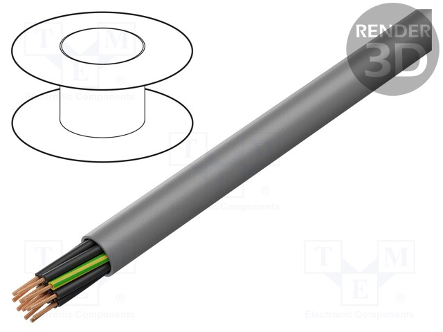 Wire: control cable; FLAME-JZ-H; Insulation: FRNC; Colour: grey