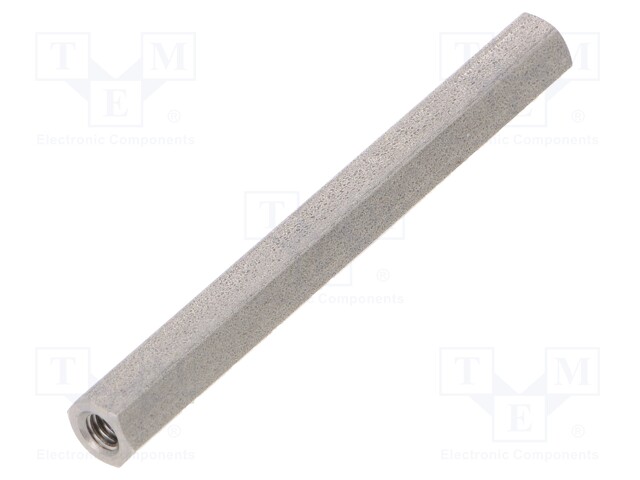 Screwed spacer sleeve; Int.thread: M4; 65mm; hexagonal