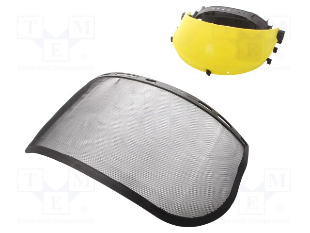 Face protection; CE,EN166: 2001; Cover material: metal net