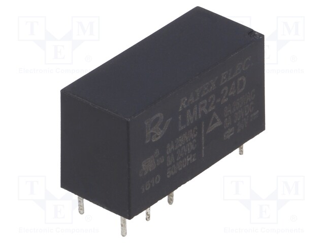 Relay: electromagnetic; DPDT; Ucoil: 24VDC; 5A/250VAC; 5A/30VDC