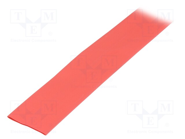 Heat shrink sleeve; glueless; 2: 1; 16mm; red; polyolefine; Len: 50m