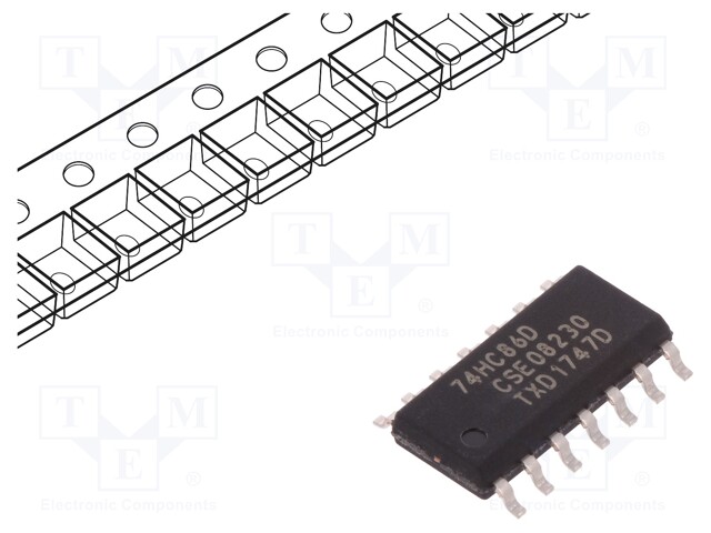 IC: digital; XOR; Channels: 4; IN: 2; SMD; SO14; Series: HC; 2÷6VDC