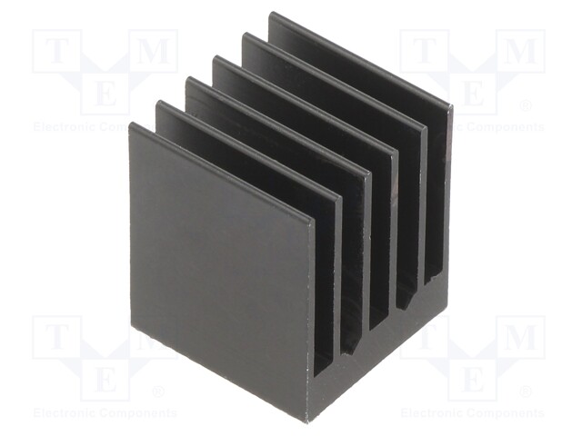 Heatsink: attachable; grilled; BGA; black; L: 17mm; W: 17mm; H: 19.5mm