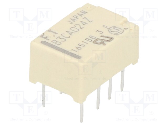 Relay: electromagnetic; DPDT; Ucoil: 24VDC; 0.3A/125VAC; 1A/30VDC